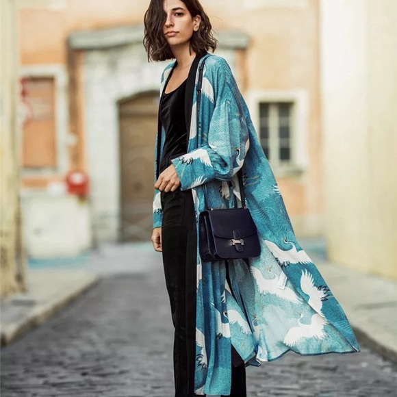 💕Sale💕”Crane”duster/robe/kimono - Picture 9 of 13